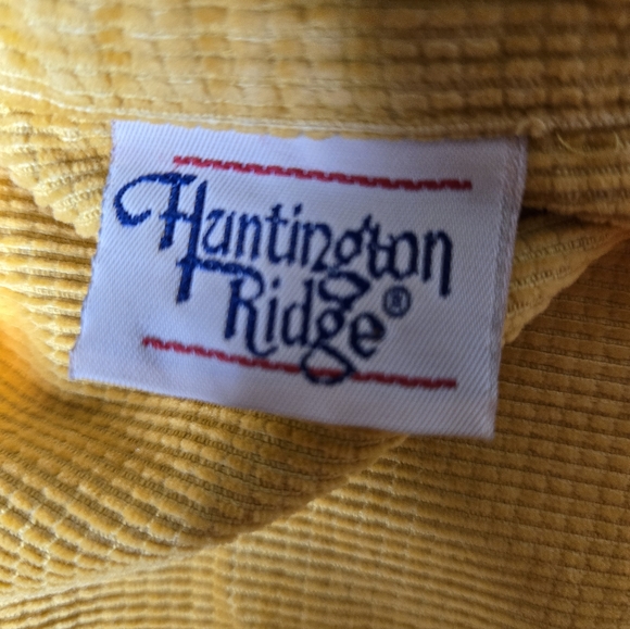 Vintage 90s Mustard Corduroy Button Down Shirt Gilmore Girls Fall Bookish Size S - Picture 7 of 8